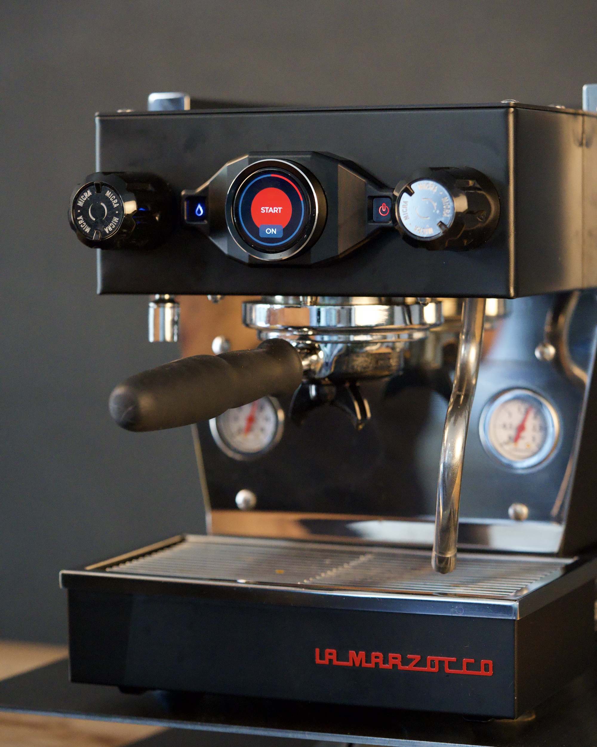 Tensor One control mounted on the La Marzocco Linea Micra